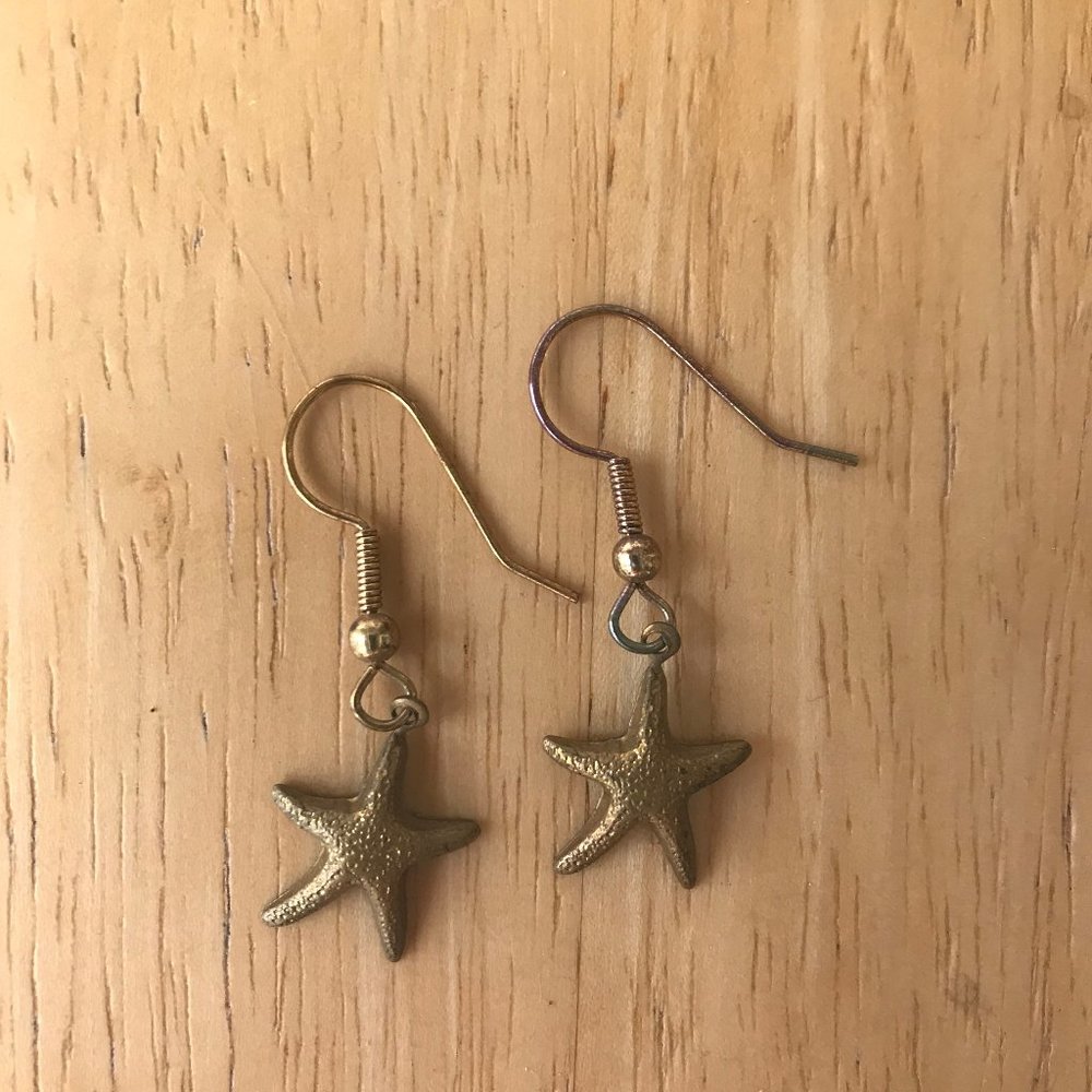 Starfish Earrings Handmade Vintage Beach Jewelry